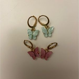 Butterfly Gold Huggies Mini Hoop Earrings